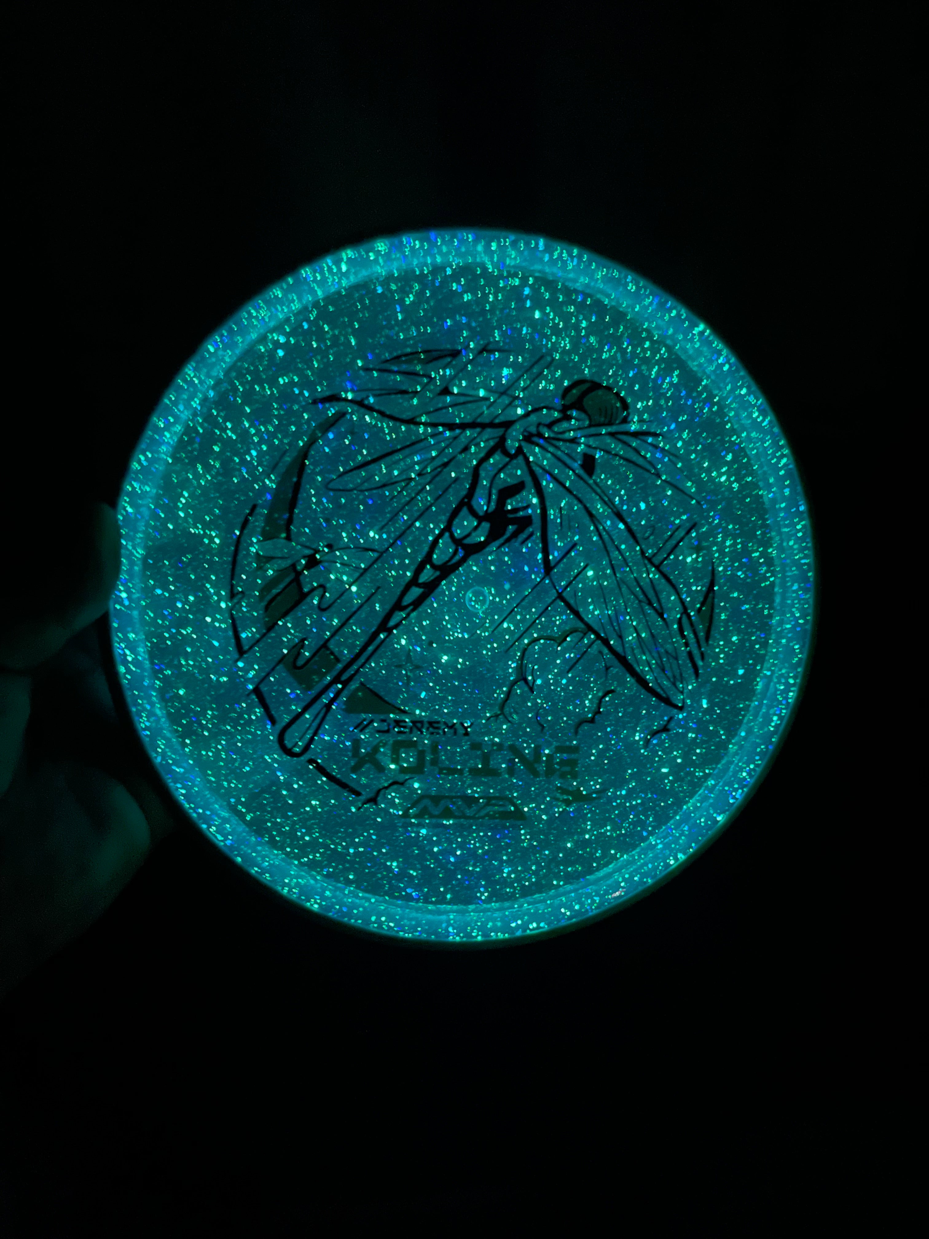 Jeremy Koling Particle Glow Dragonfly Dye/Foil Canvas (Read description fully!!!)